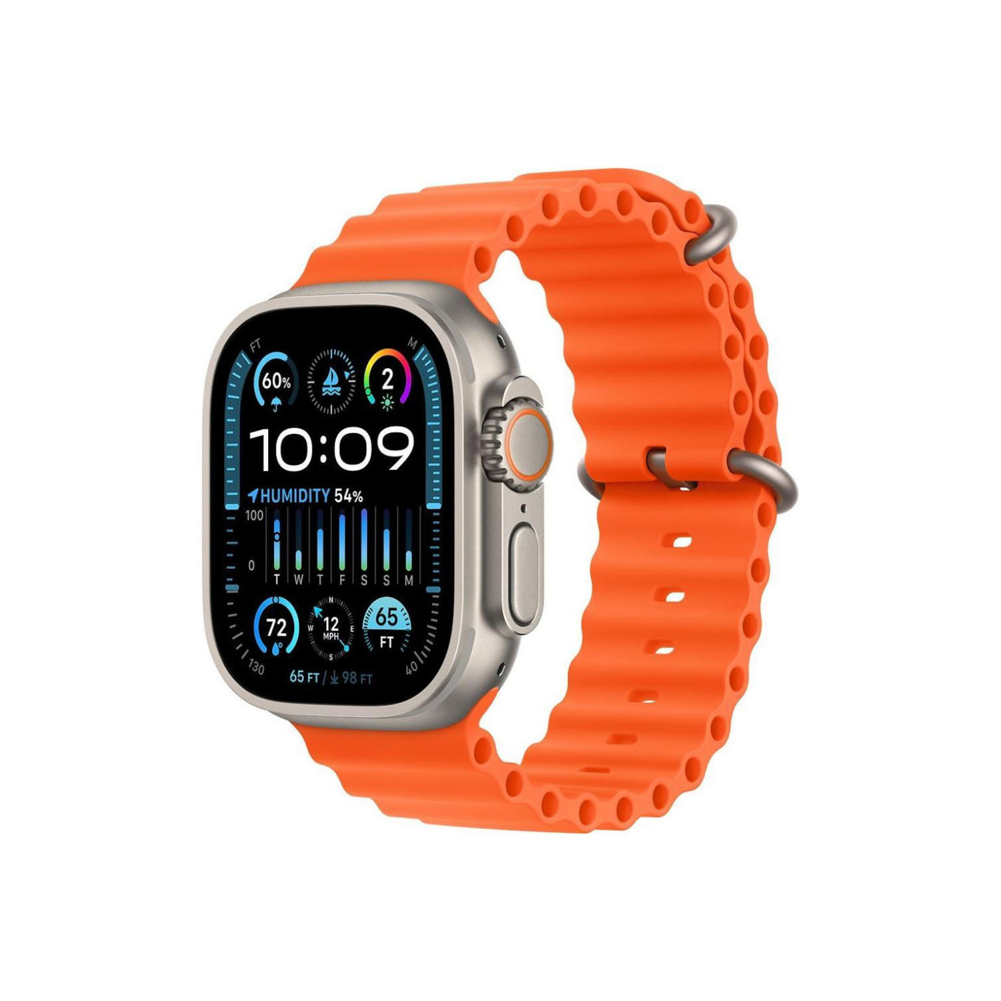 Apple Watch Ultra 2 GPS + Cellular 49mm Titanium Case with Orange Ocean Band (MREH3) б/у